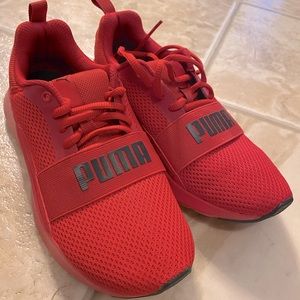 Red Puma sneakers